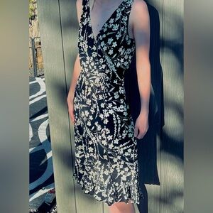 MOVING SALE everything 5$ Floral Black and White Dress
